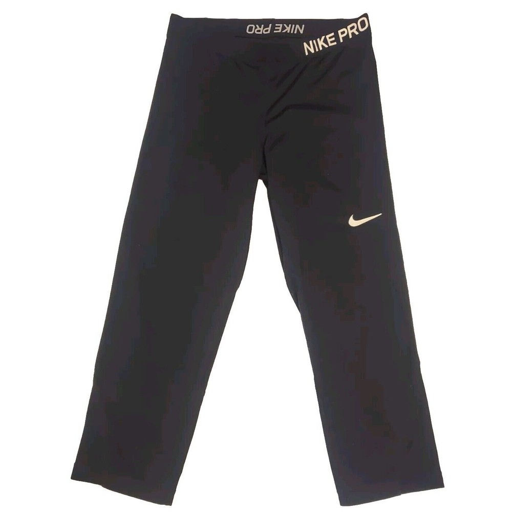 Nike Pro Dri Fit  Capri Leggings Women's Sz S Cropped Pants Black